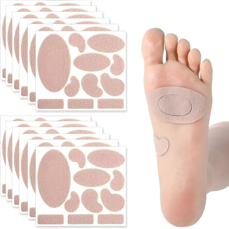 QARUN Mole Skin Pads,14 Sheets (154 Pieces) Moleskin for Feet,Blister Prevention Pads,Adhesive Flannel Tape for Blisters,Shoes,Heel,Toes