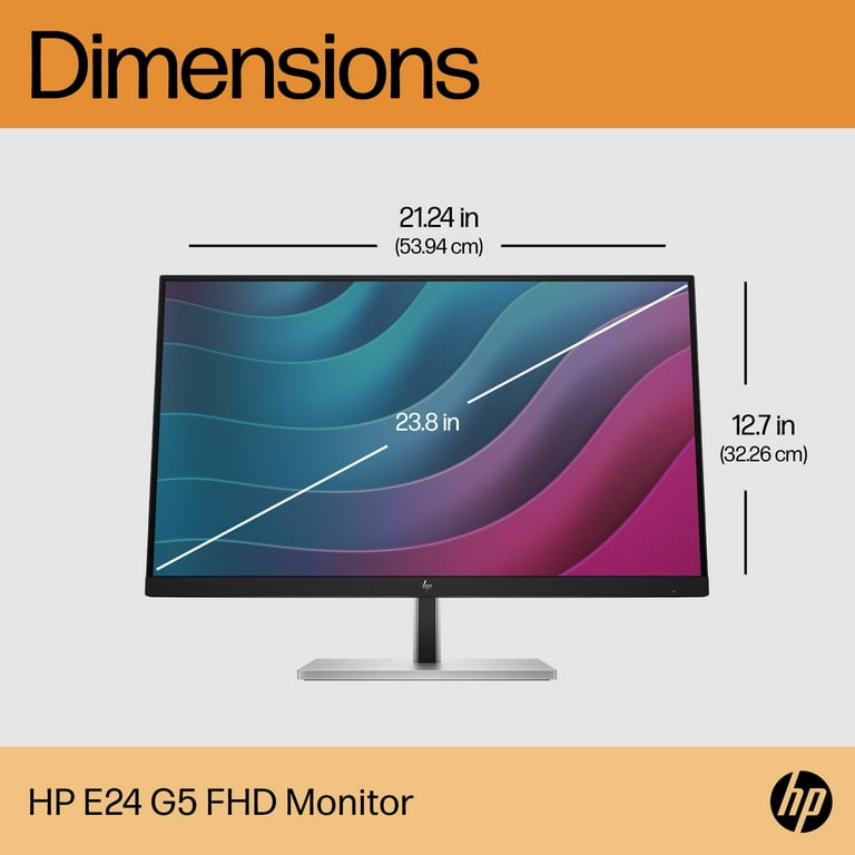 HP E24 G5 FHD Monitor, Black - Walmart.com