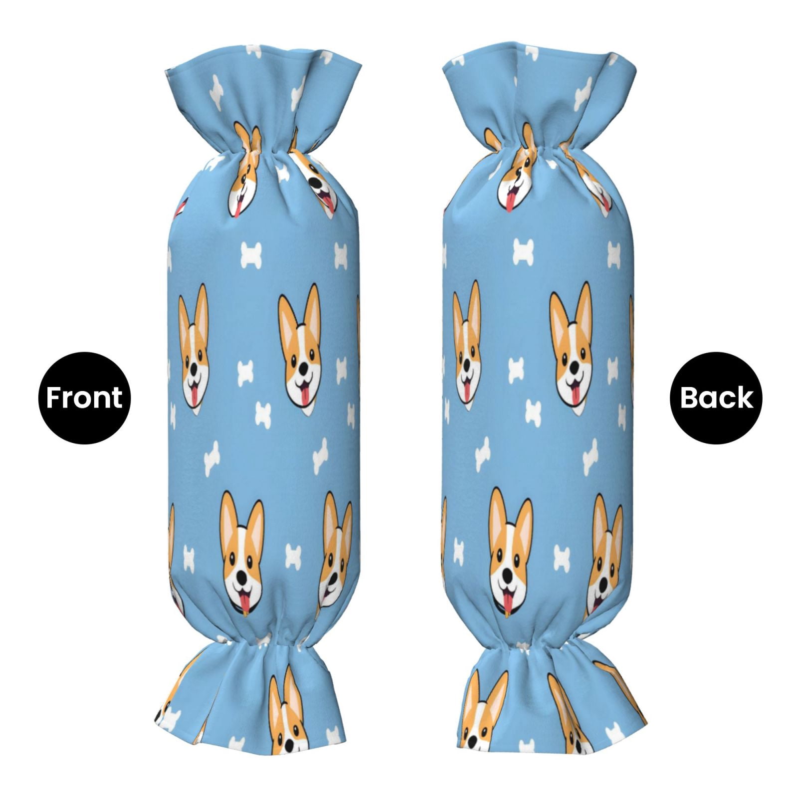 Candy Throw Pillow Travel Cervical Pillow Cylindrical Neck Body Cushion With Insert For Bed Couch Home Decor 9.8x24.4in Animal Dog Cartoon Pattern With Bones