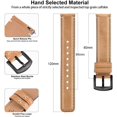 thumbnail image 3 of Compatible con Huawei, Samsung, Amazfit, correa de cuero de 18 mm, 20 mm y 22 mm, correa de reloj de liberación rápida, 3 of 5