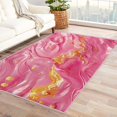 thumbnail image 1 of Marble Rugs for Living Room Bedroom Entryway - Pink Gold Rug 2x3 - Abstract Art Carpet for Home Decor - Washable Non Slip Patterned Indoor Small Area Rug - Soft & Low Pile (ZJ&474), 1 of 7