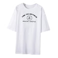 thumbnail image 2 of Camiseta para mujer, ropa con cuello redondo, trajes de moda, regalo, camisetas de manga corta, camiseta básica para el trabajo, Camping, viajes, uso Blanco, 2 of 8