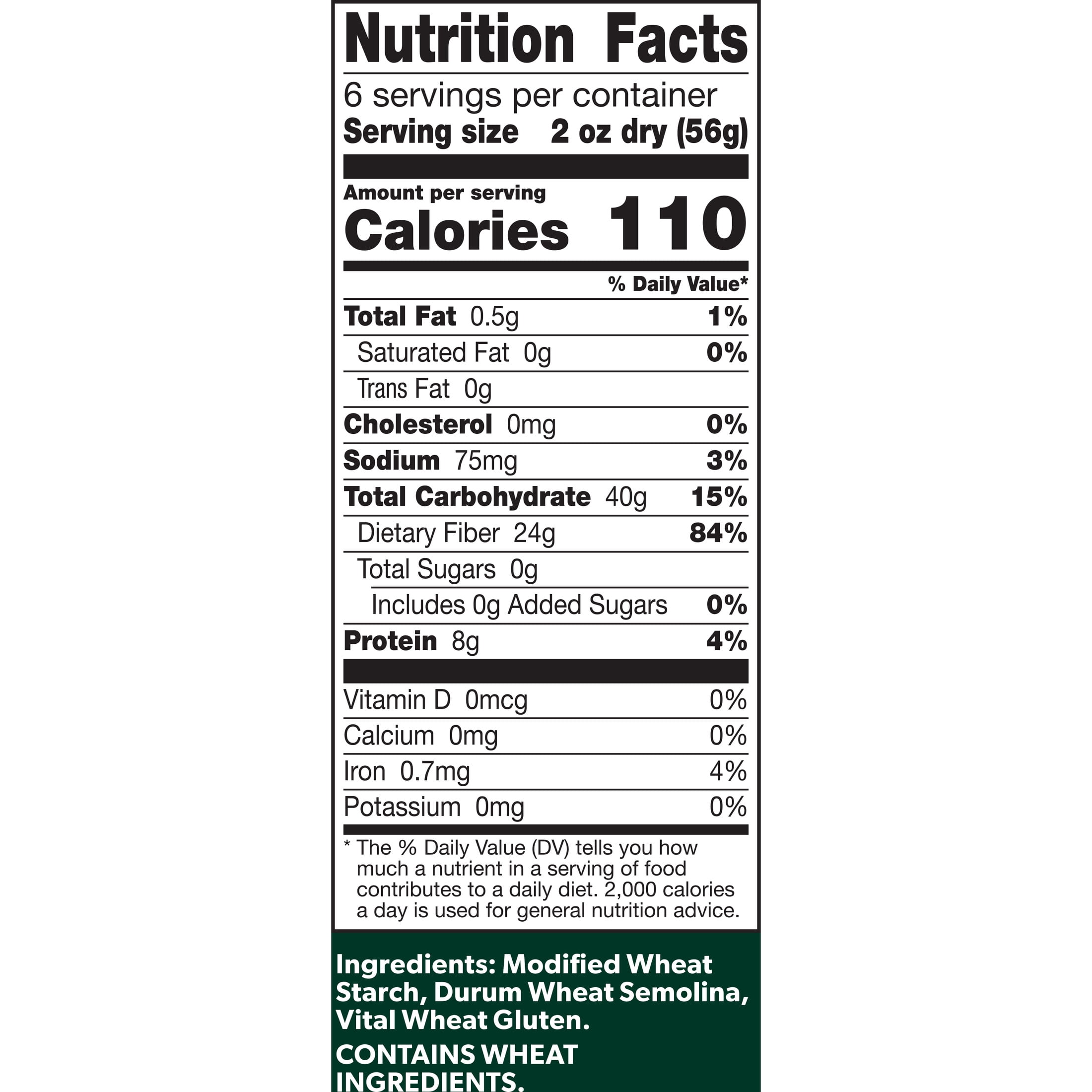Carbe Diem High Fiber Penne Pasta, Dairy-Free & Wheat-Free, 12 oz