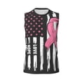 thumbnail image 6 of Picia Ribbon Breast Cancer Awareness mens Cotton Tank Undershirts , Moisture-wicking Ribbed Tanks, Lightweight Cotton Tank Undershirts-Small, 6 of 8