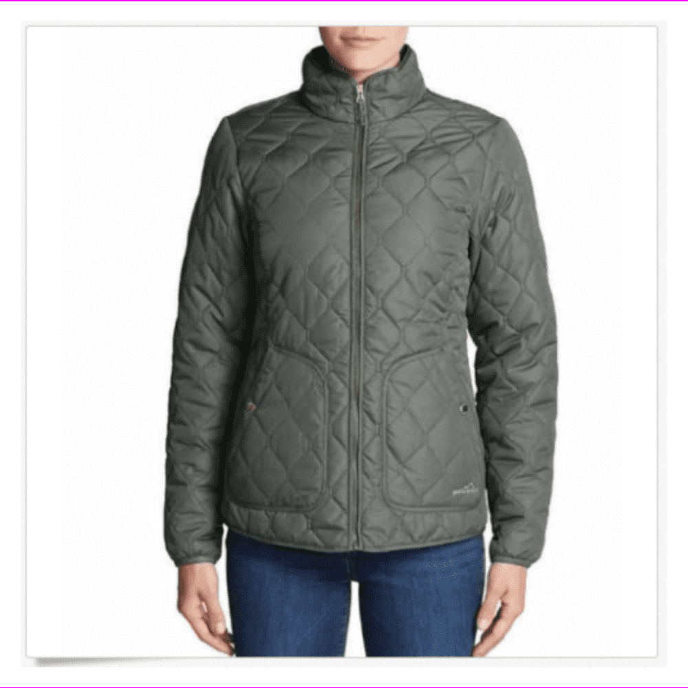 Eddie Bauer Women's Mod Quilt Light Jacket M/Capers