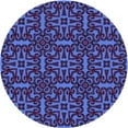 thumbnail image 1 of Ahgly Company Tapis d'Intérieur Ronds Transitionnels Lavables à la Machine, Ruban Bleu Bleu, Tapis de Zone, 3 Pieds Rond, 1 of 7