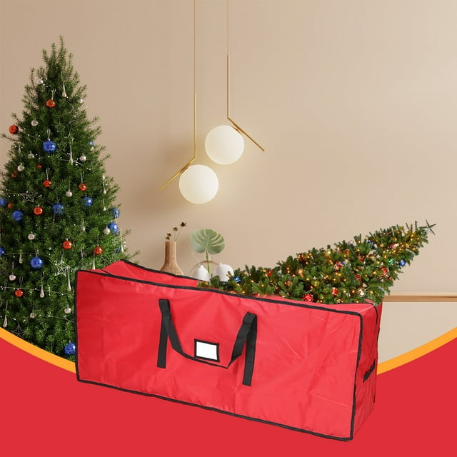 Christmas Storage Bag Christmas Holiday Bag 600D Cloth Storage Containers, Red 122x38x50cm