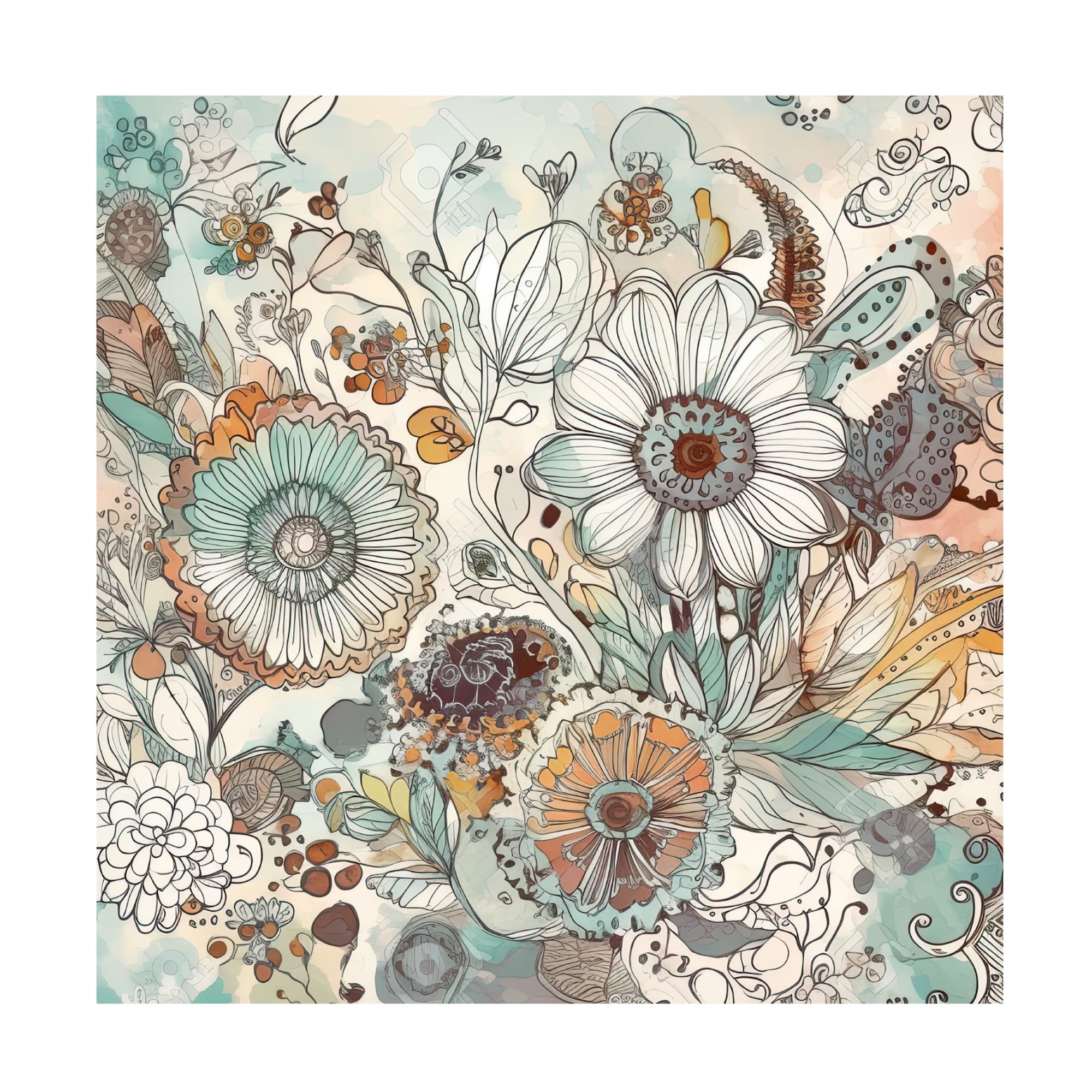 Canvas Wall Art - Sasha 'Alices Escape II' Wall Art for Living Room, Bedroom, or Office Décor by Trademark Fine Art - 14 x 14 Inches
