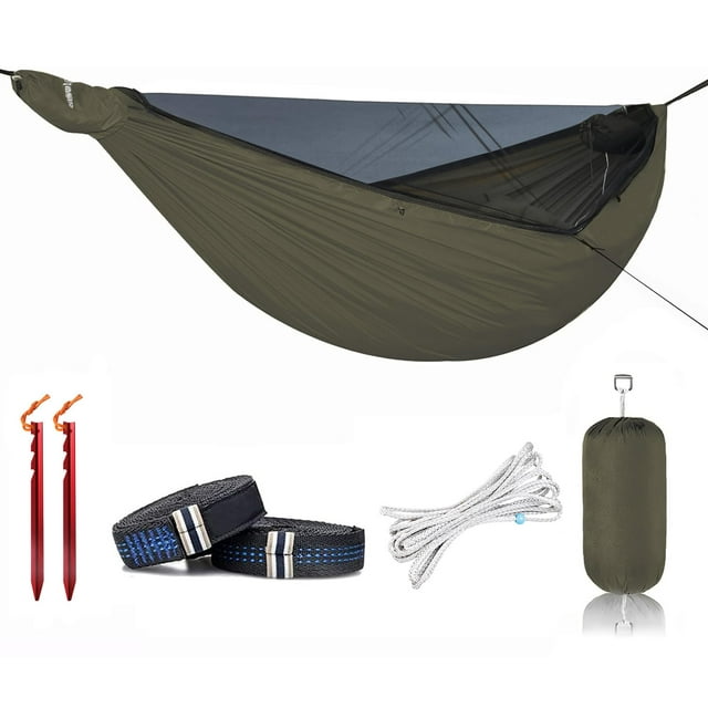 Hamaca de Camping Onewind 11 pies con Mosquitera y Cuerda Ajustable