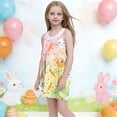 thumbnail image 6 of Xdegoge Toddler Easter Dress for Kids Girls Cute Bunny Carrot Pattern Tween Summer Sundress Knee Length A Line Sleeveless with Pockets Spring Holiday Festival Outfit Casual Playwear School for Teen, 6 of 6