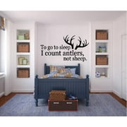 UPC 764442056765 product image for Best Priced Decals ~ TO GO TO SLEEP I COUNT ANTLERS NOT SHEEP #1 ~ WALL DECAL 13 | upcitemdb.com