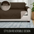 thumbnail image 6 of Sofa Shield Loveseat Slip Cover with Strap, Cushion Protector for 54" Seat, Brown Light Taupe, 6 of 10