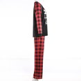 thumbnail image 2 of Kmbangi Christmas Family Pajamas Set, Letter Plaid Print Tops+Pants/Romper, 2 of 8