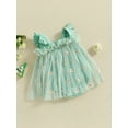thumbnail image 4 of Suealasg Newborn Infant Girl Summer Outfits Fly Sleeve Daisy Embroidery Mesh Rompers Dress 3M 6M 12M 18M Baby Girls Clothes, 4 of 9