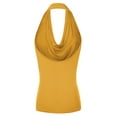 thumbnail image 3 of Doublju Womens Sleeveless Halter Neck Draped Blouse Tops (Female Plus Size Available), 3 of 5