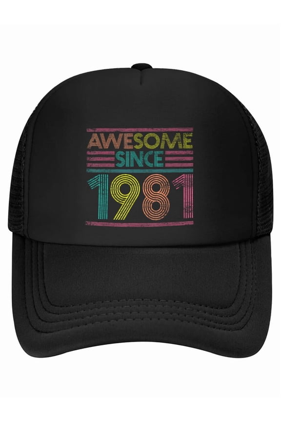 Awesome Since 1981 45rd Birthday Gifts 45 Years Old Baseball Cap