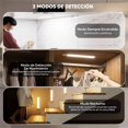 thumbnail image 4 of 3PCS Luz Led Con Sensor De Movimiento(40CM), Luces Para Closet Con Control Remoto Y 3 Colores De Luz, 2000 Mah Luces Led Para Cocina, Lampara Led Recargable, Para Closet, Armario, Dormitorio, Pasillo, 4 of 6