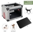 thumbnail image 2 of Gymax 32 in Portable Folding Dog Crate w/ Mesh Mat & Locking Zippers for Cat Carrier Use, 2 of 10