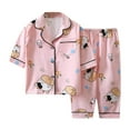 thumbnail image 1 of Kcodviy Ensemble Mignon pour Filles et Garçons, Manches Courtes, Imprimés de Dessins Animés, Ensemble 2 Pcs, Taille 5 pour Enfants, 1 of 4