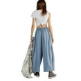 thumbnail image 3 of Women's Casual Loose Comfortable Wide Leg Pants Yoga Sweatpants Comfortable Home Sports Casual Pants Light Blue Large, 3 of 6