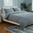 thumbnail image 1 of EastVita Pom Pom Duvet Cover Queen Size, 3 Pieces Soft Washed Microfiber Duvet Cover Set with Zipper Closure, 1 of 8