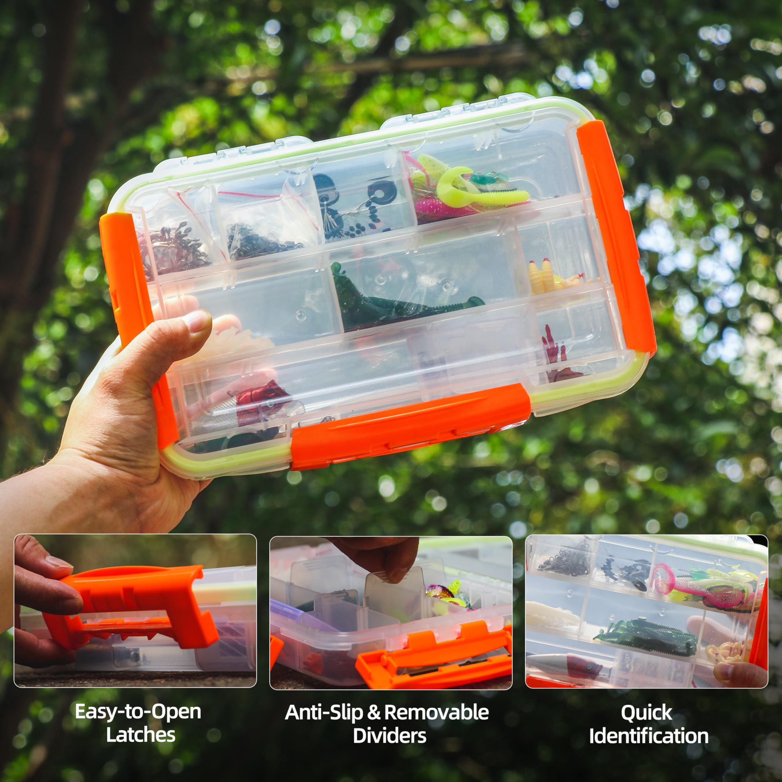 Fishing Tackle Box Set - Lure Kit For Freshwater & Saltwater  Crankbaits Spinnerbaits Soft Plastics Jigs Weights Hooks All-in-one Gear Men