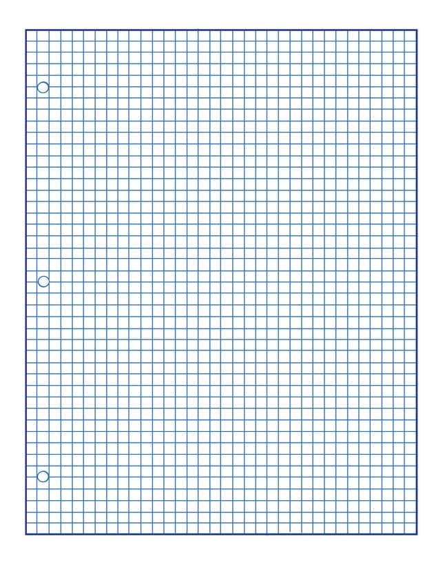 School Smart Graph Grid Paper, 3-Hole Punched, 8-12 Ghana
