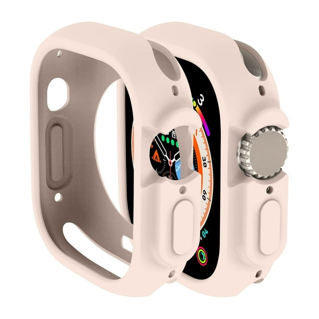 LEIXIUER Compatible with Apple Watch Ultra case 49mm All-Round Shockproof TPU Silicone Protective Cover Bumper Shock-Absorbing Scratch-Resistant Protective case for Apple Watch Ultra 49mm