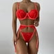 thumbnail image 2 of Gibobby Lencería de encaje Día de San Valentín Ropa de dormir Ropa interior de Pijamas Encaje Anillo de sexy Lencería Liga Nuevos íntimos(Rojo, XXL), 2 of 5