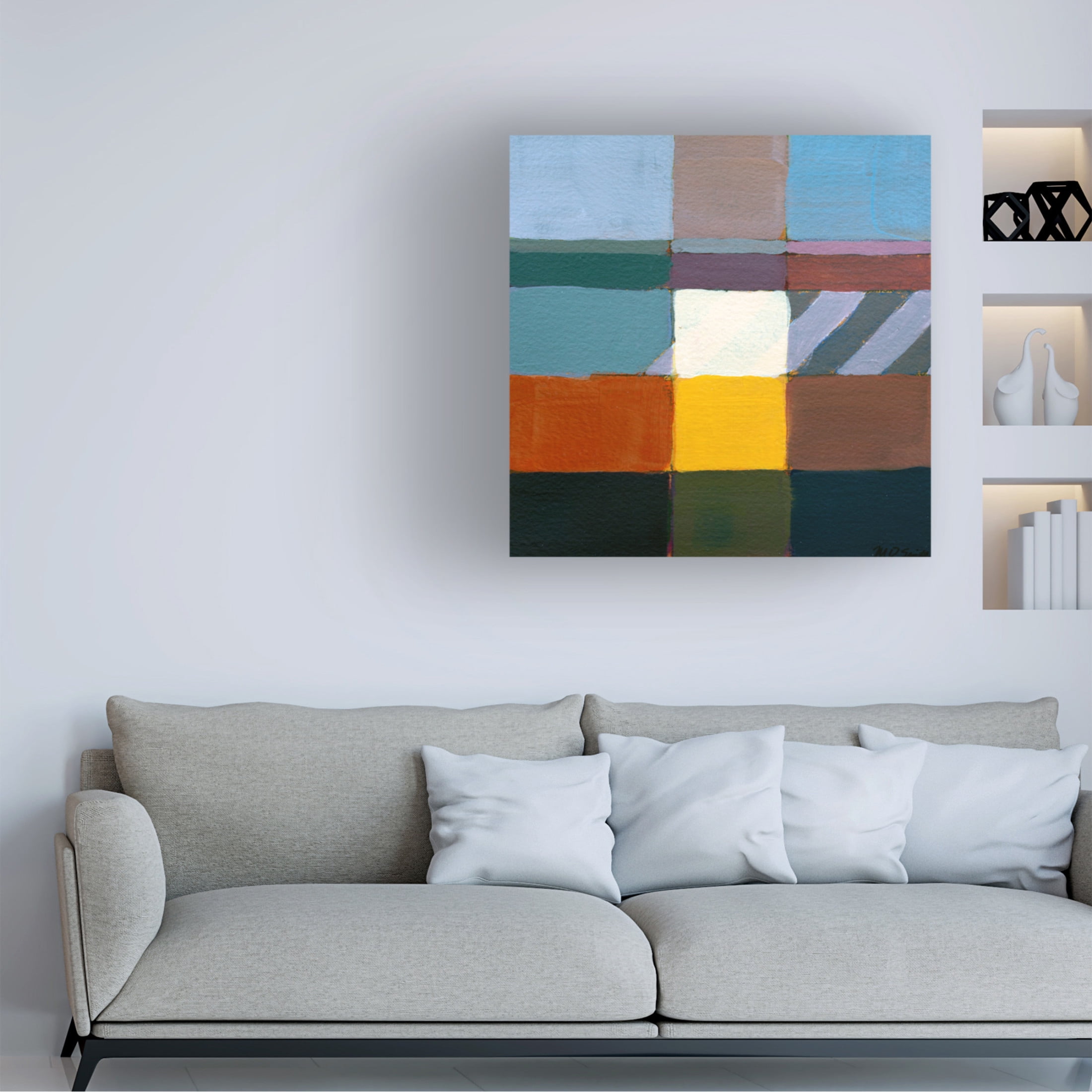 Canvas Wall Art - Mark David Smith 'Broadway' Wall Art for Living Room, Bedroom, or Office Décor by Trademark Fine Art - 35 x 35 Inches