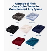 Everlasting Comfort Luxury Polyester Throw Blanket - Soft, 65”x50” (Black)