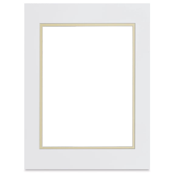 Blick Double Mat - Manor White / Ecru, 12" x 16" (8-1/2" x 11-1/2" Opening)