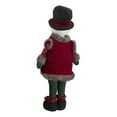 thumbnail image 5 of Northlight Jolly Plush Boy Snowman Christmas Figure - 25" - Red and Green, 5 of 5