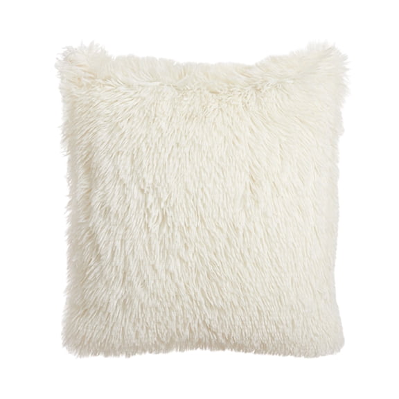 RoamHome Polyester Throw Pillow Covers for Home Office Plush Decorative Pillowcase for Bed Sofa Couch Soft Waist Cushion Covers Solid Color Modern Home Decor (Beige, 1PC)