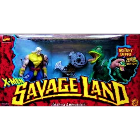Marvels X-men Savage Land Joseph and Amphibious Action Figure Set 1997 Toy Biz