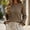Brown, variant on Endives Women's Sweaters Round Neck Long Sleeve Knit Pullover Sweater with Button Shoulder Detail Casual Fall Top M