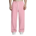 thumbnail image 2 of HKYNLAG Baggy Sweatpants for Men Fleece Wide Leg Sweats Pants Loose Casual Open Bottom Joggers with Pockets Pink 3XL, 2 of 7