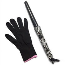 Proliss PROTWZB2518MM-117 The Twister - 25mm-18mm Tourmaline-Infused Ceramic Pro Curling Wand - White Zebra