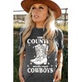 thumbnail image 3 of ABPHQTO Camiseta gris con estampado gráfico de This COUNTRY Needs More COWBOYS Boots para mujer, 3 of 5