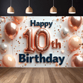 thumbnail image 4 of Metallic Balloons Happy 10th Birthday Banner Number Decoration Star Confetti for Children's Party Indoor Celebration Event, 4 of 7