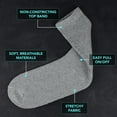 thumbnail image 2 of Debra Weitzner Diabetic Crew Socks Mens Womens Non-binding Socks Loose Fit 12 Pairs Black, 2 of 6