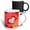 Multicolor, variant on 3drose, Heart on Heart with Arrow, Abstract Valentines Day, 11oz Two-tone Green Mug