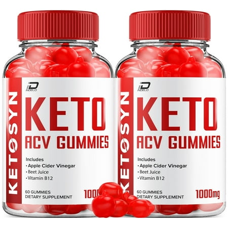 (2 Packs) Ketosyn Gummies - Ketosyn Apple Cider Vinegar Gummy Supplement for Energy - Ketosyn Keto Gummies Dietary Supplement (120 Gummies)