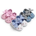 thumbnail image 7 of Baby Girls Anti-Slip Soft Sole Embroidered Bow Princess Shoes with Balls Design First Walkers Prewalkers Shoes, 7 of 7