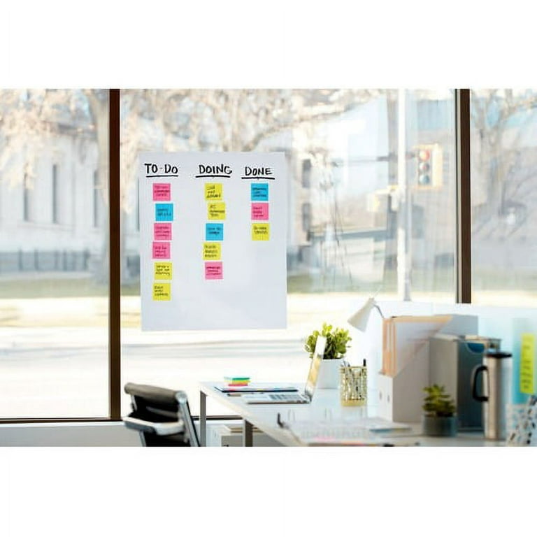 Post-it® Super Sticky Self Stick Meeting Chart 559P, White, 63.5 cm x 76.2  cm, Promo Pack + Post-it® Super Sticky Meeting Notes, Assorted Neon  Colours, 2 + 4 FREE Pads/Pack