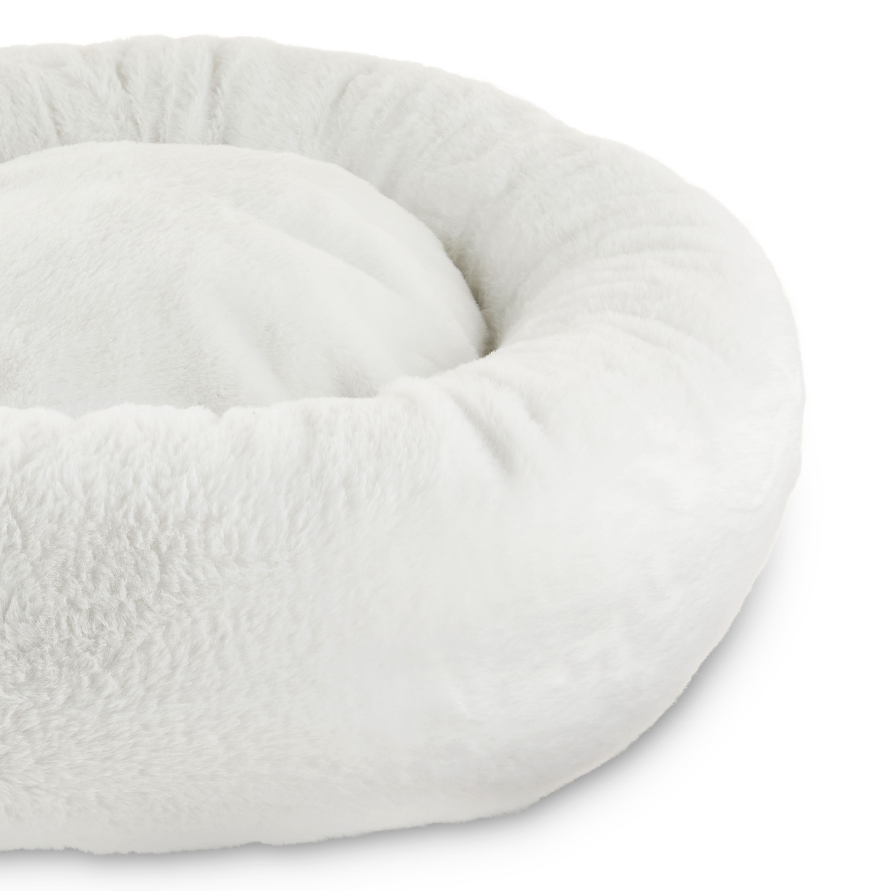 Vibrant Life Medium Orthopedic Bolster Dog Bed, White, 25" x 35"