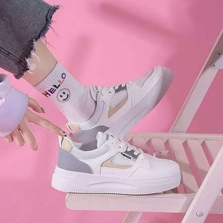 

TUOBKE Platform Sneakers - Stylish and Comfortable Low Top Shoes for Casual Outdoor Walking and Sports