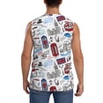thumbnail image 4 of Bingfone London Landmark2 Pattern Men's Tank Tops Workout Sleeveless Tee Shirts Running Beach Tanks for Men-X-Large, 4 of 7