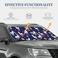 thumbnail image 4 of JUNZAN Lama in Space Pattern Car Windshield Sun Shade | Reflective Sunshade | Foldable 2-Piece Sun Shield Protect Your Car | Fits Sedans, SUVs, Hatchbacks-Small, 4 of 6