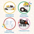 thumbnail image 3 of Battat Meowsic Calico Cat Piano Keyboard Animal Instrument Musical Toy for Toddlers 2 Years +, 3 of 11